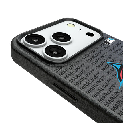Miami Marlins Text Backdrop MagSafe Compatible Phone Case for Apple iPhone