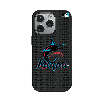 Miami Marlins Text Backdrop MagSafe Compatible Phone Case for Apple iPhone