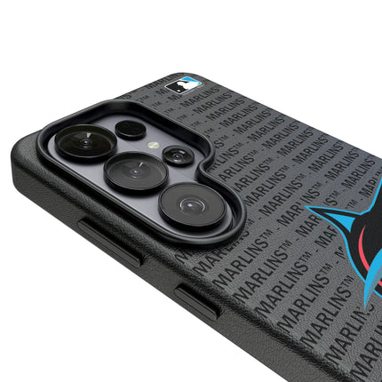 Miami Marlins Text Backdrop MagSafe Compatible Phone Case for Samsung Galaxy