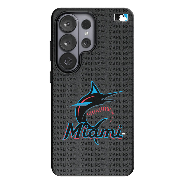Miami Marlins Text Backdrop MagSafe Compatible Phone Case for Samsung Galaxy