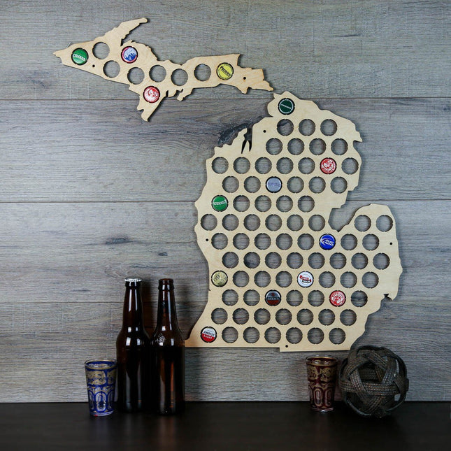 Michigan Beer Cap Map