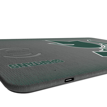 Michigan State University Spartans Linen 15-Watt Wireless Charger and Mouse Pad