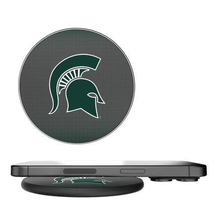 Michigan State University Spartans Linen 15-Watt Wireless Charger