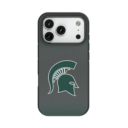 Michigan State University Spartans Linen Bump Phone Case for Apple iPhone