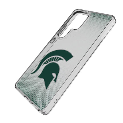 Michigan State University Spartans Linen Clear Phone Case for Samsung Galaxy