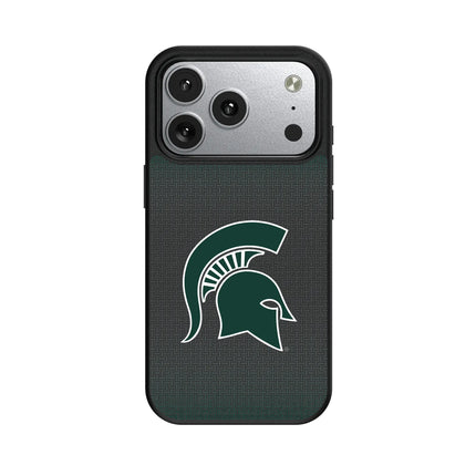 Michigan State University Spartans Linen MagSafe Compatible Phone Case for Apple iPhone