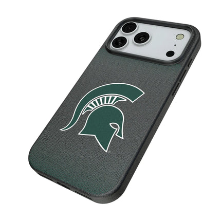 Michigan State University Spartans Linen MagSafe Compatible Phone Case for Apple iPhone