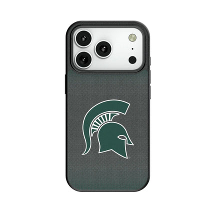 Michigan State University Spartans Linen MagSafe Compatible Phone Case for Apple iPhone