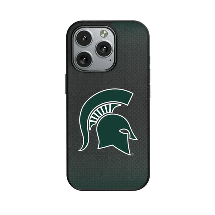 Michigan State University Spartans Linen MagSafe Compatible Phone Case for Apple iPhone