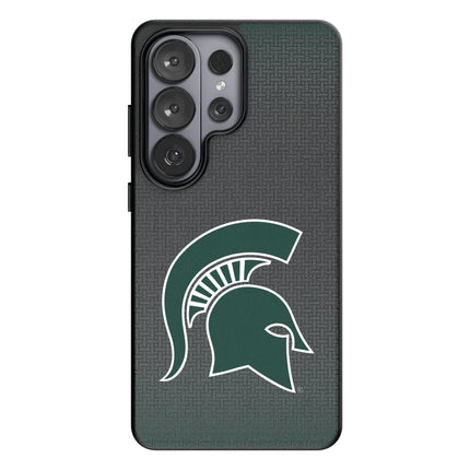 Michigan State University Spartans Linen MagSafe Compatible Phone Case for Samsung Galaxy