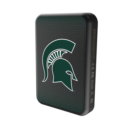 Michigan State University Spartans Linen Wireless Mag Power Bank