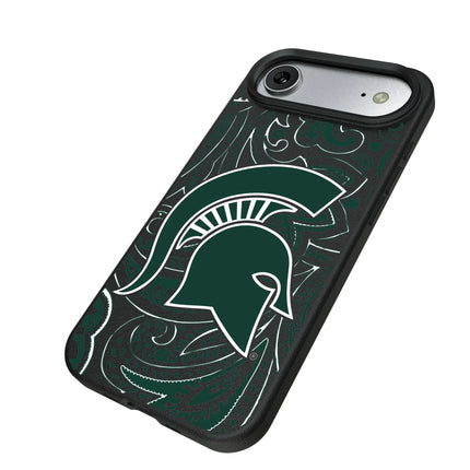 Michigan State University Spartans Paisley MagSafe Compatible Phone Case for Apple iPhone