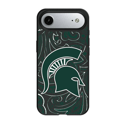 Michigan State University Spartans Paisley MagSafe Compatible Phone Case for Apple iPhone