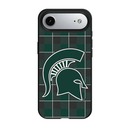 Michigan State University Spartans Plaid MagSafe Compatible Phone Case for Apple iPhone