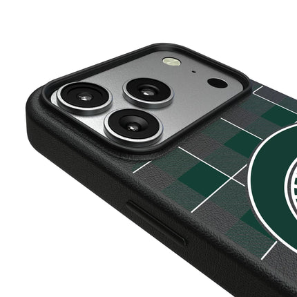 Michigan State University Spartans Plaid MagSafe Compatible Phone Case for Apple iPhone