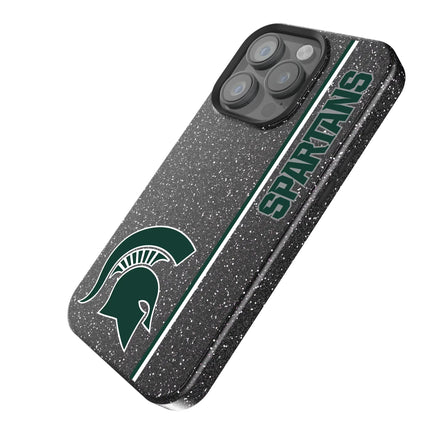 Michigan State University Spartans Sidebar Black Bling Phone Case for Apple iPhone