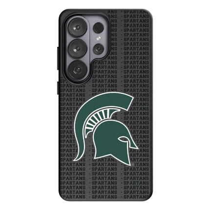 Michigan State University Spartans Text Backdrop MagSafe Compatible Phone Case for Samsung Galaxy