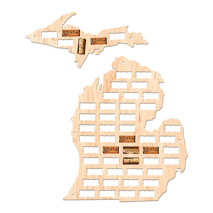 Michigan Wine Cork Map