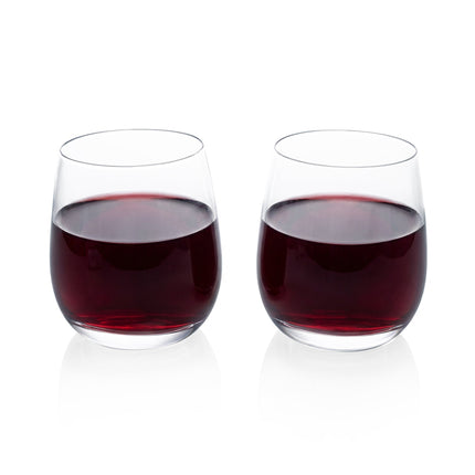 Set of 2 Stemless Wine Glasses