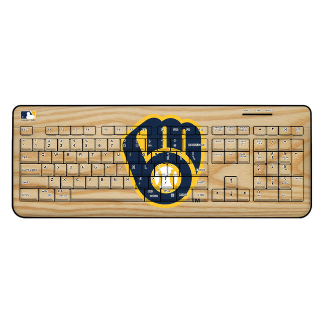 Milwaukee Brewers Baseball Bat Wireless USB Keyboard