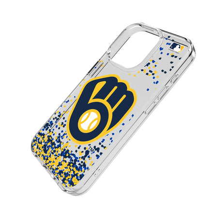 Milwaukee Brewers Confetti Clear Phone Case for Apple iPhone
