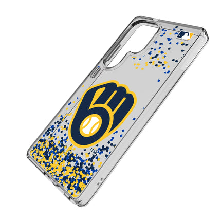 Milwaukee Brewers Confetti Clear Phone Case for Samsung Galaxy