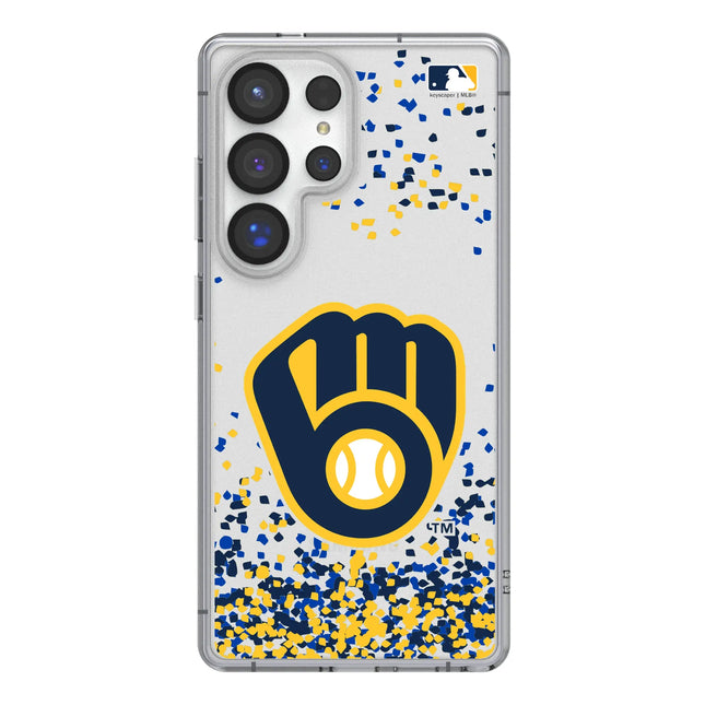 Milwaukee Brewers Confetti Clear Phone Case for Samsung Galaxy