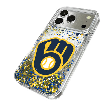 Milwaukee Brewers Confetti Glitter Phone Case for Apple iPhone