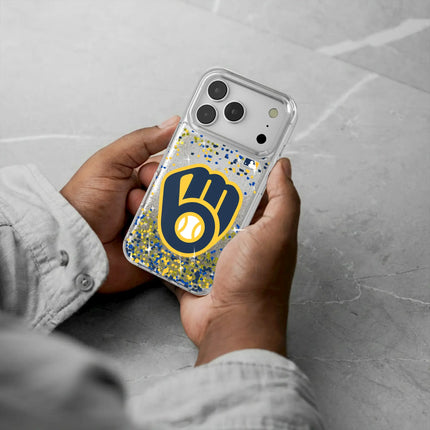 Milwaukee Brewers Confetti Glitter Phone Case for Apple iPhone