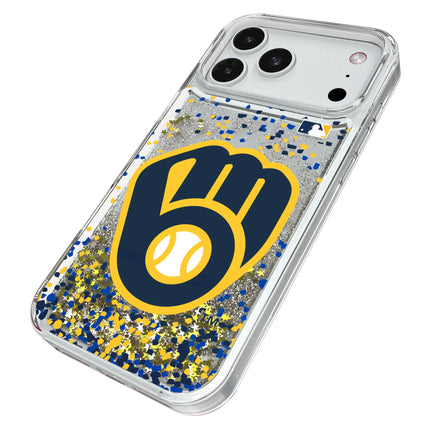Milwaukee Brewers Confetti Glitter Phone Case for Apple iPhone