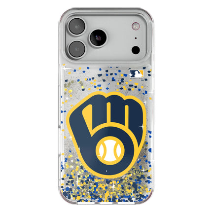 Milwaukee Brewers Confetti Glitter Phone Case for Apple iPhone