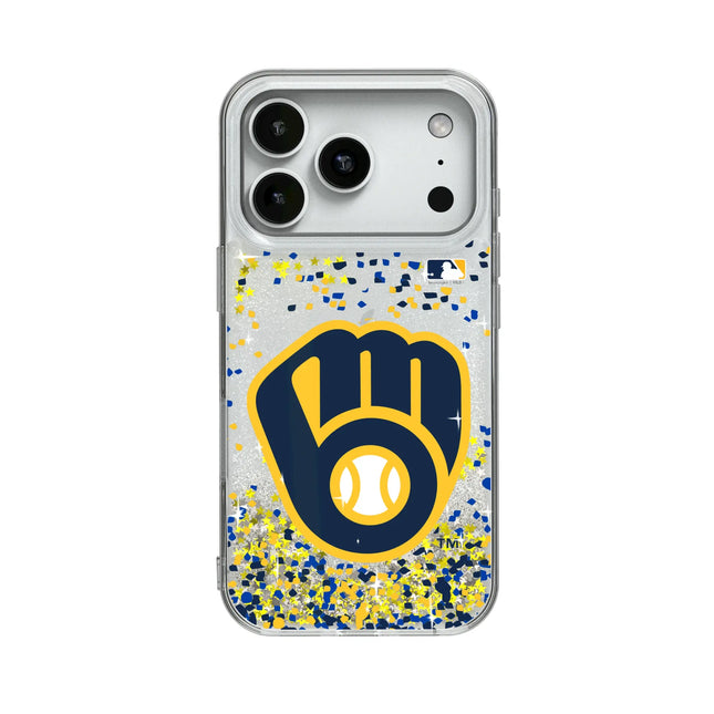 Milwaukee Brewers Confetti Glitter Phone Case for Apple iPhone