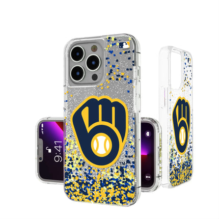 Milwaukee Brewers Confetti Glitter Phone Case for Apple iPhone