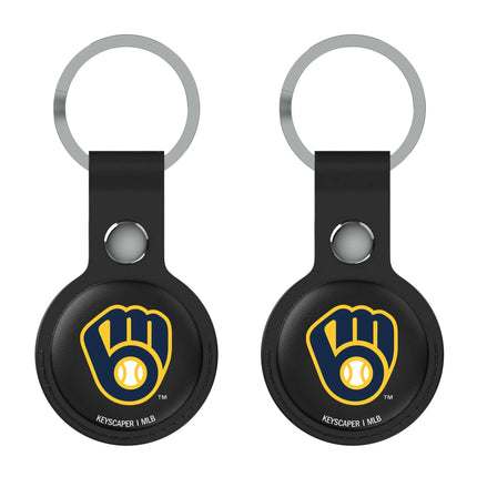 Milwaukee Brewers Insignia Black Airtag Holder 2-Pack