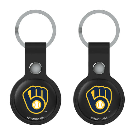 Milwaukee Brewers Insignia Black Airtag Holder 2-Pack
