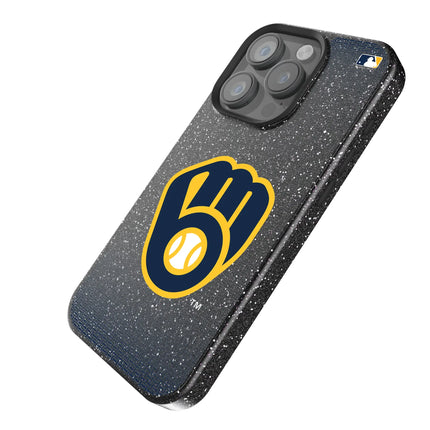 Milwaukee Brewers Linen Black Bling Phone Case for Apple iPhone