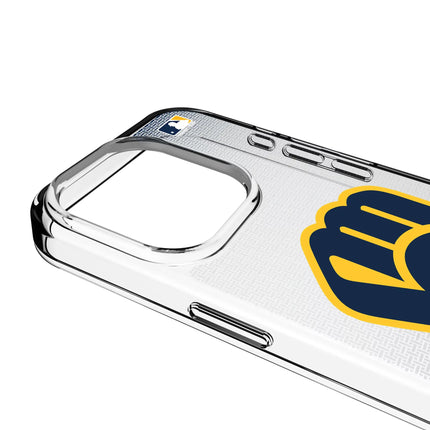 Milwaukee Brewers Linen Clear Phone Case for Apple iPhone