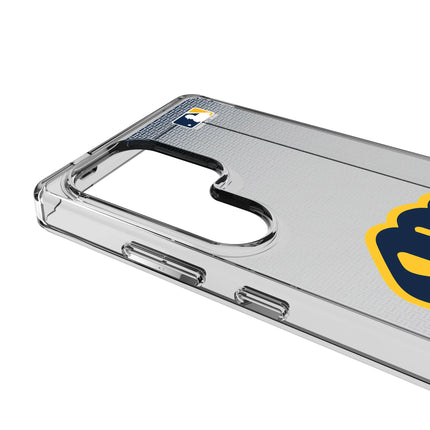 Milwaukee Brewers Linen Clear Phone Case for Samsung Galaxy