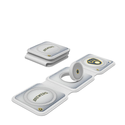Milwaukee Brewers Linen Foldable 3 in 1 Charger