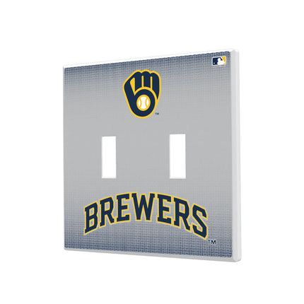 Milwaukee Brewers Linen Hidden-Screw Light Switch Plate