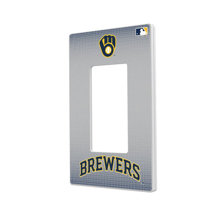 Milwaukee Brewers Linen Hidden-Screw Light Switch Plate