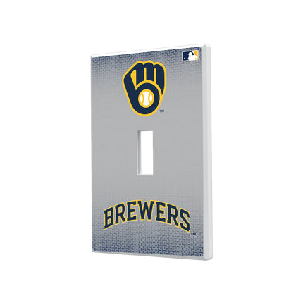 Milwaukee Brewers Linen Hidden-Screw Light Switch Plate