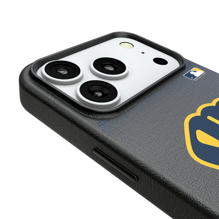 Milwaukee Brewers Linen MagSafe Compatible Phone Case for Apple iPhone