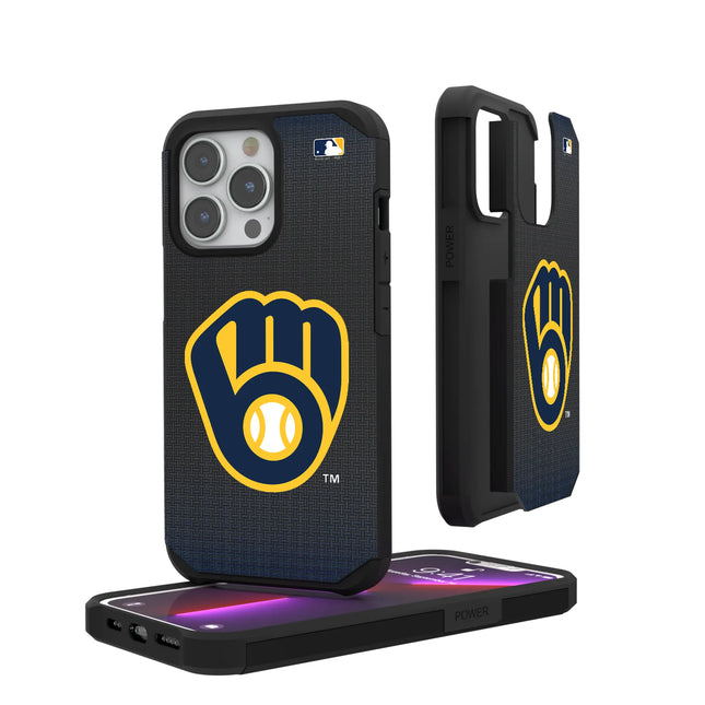 Milwaukee Brewers Linen Rugged Phone Case for Apple iPhone