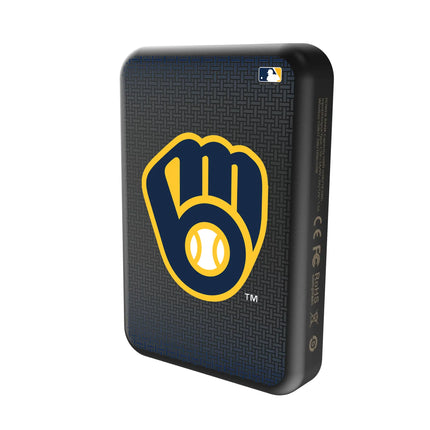 Milwaukee Brewers Linen Wireless Mag Power Bank