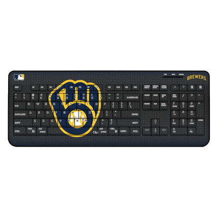 Milwaukee Brewers Linen Wireless USB Keyboard