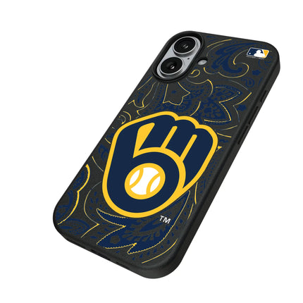 Milwaukee Brewers Paisley MagSafe Compatible Phone Case for Apple iPhone