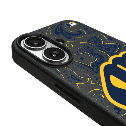 Milwaukee Brewers Paisley MagSafe Compatible Phone Case for Apple iPhone