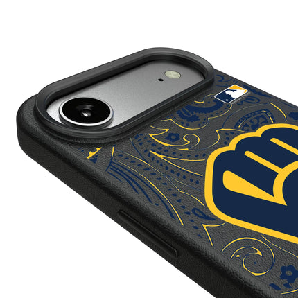 Milwaukee Brewers Paisley MagSafe Compatible Phone Case for Apple iPhone