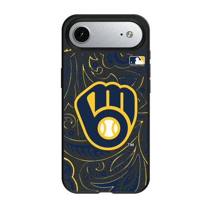 Milwaukee Brewers Paisley MagSafe Compatible Phone Case for Apple iPhone